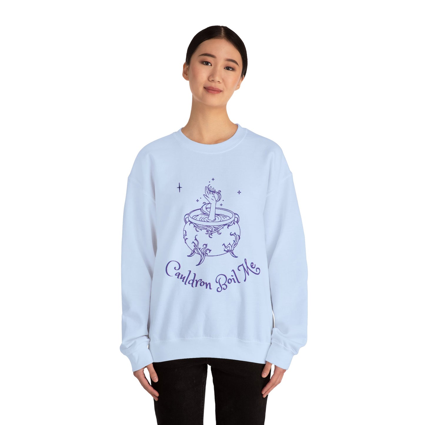 Cauldron Boil Me Unisex Crewneck Sweatshirt for Cozy Witch Vibes