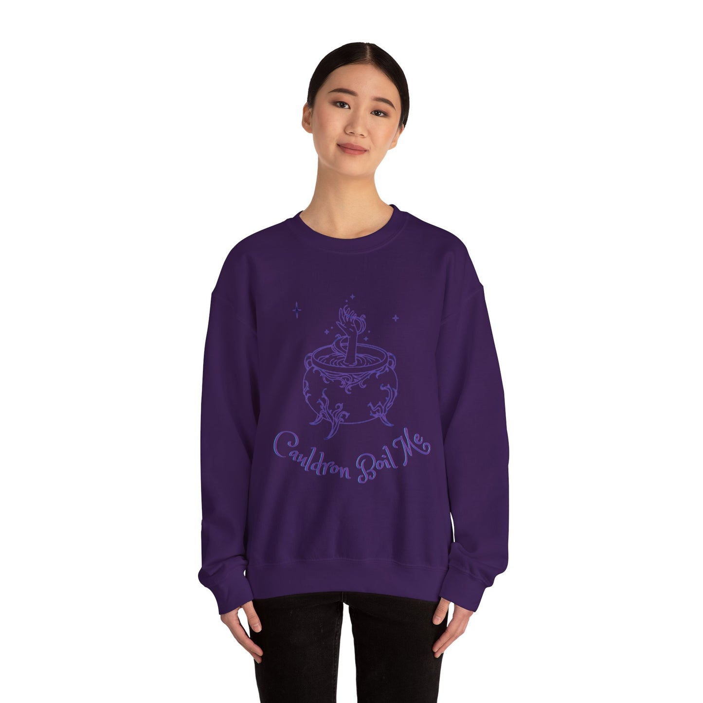 Cauldron Boil Me Unisex Crewneck Sweatshirt for Cozy Witch Vibes