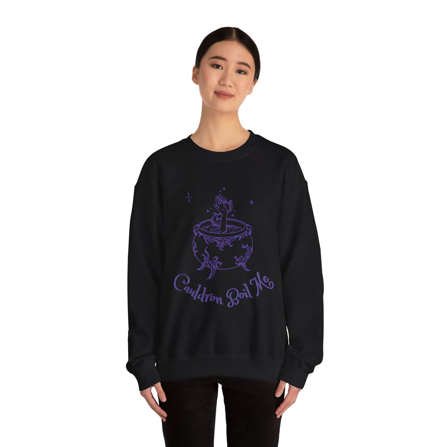Cauldron Boil Me Unisex Crewneck Sweatshirt for Cozy Witch Vibes